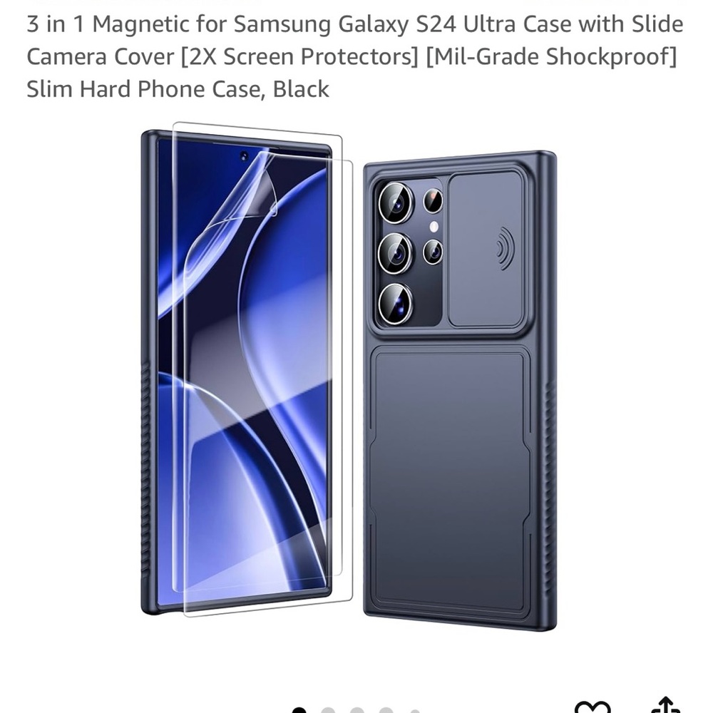 Magnetic Case for Samsung Galaxy S24 Ultra - Black
